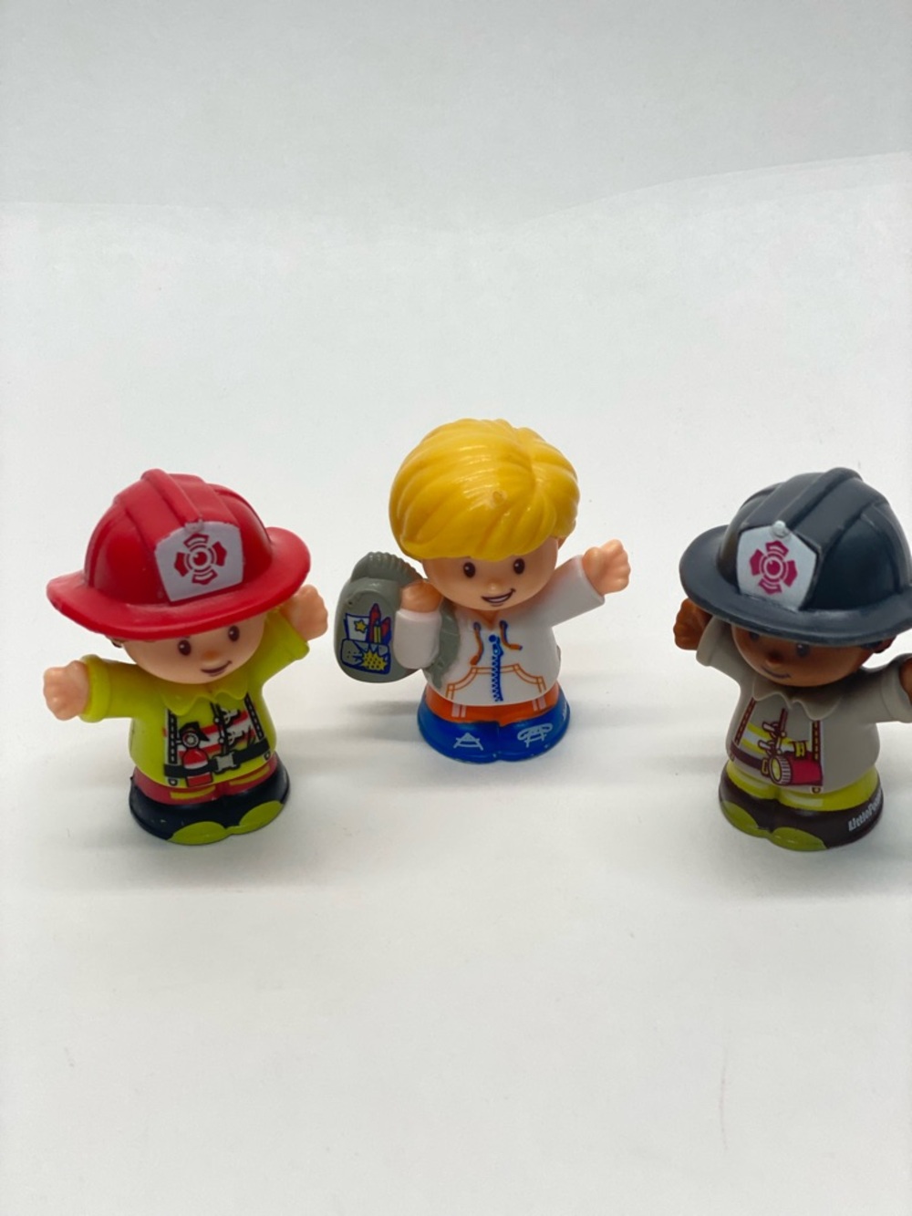 Fisher-Price Little People Figures 2 Firefighters 1 School Bus Boy Replacements - Picture 2 of 12